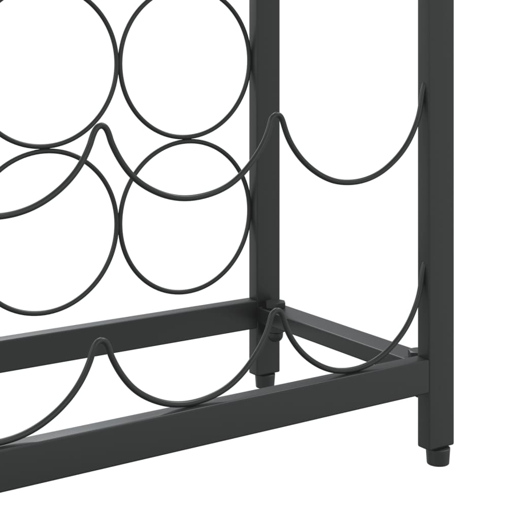 vinreol til 27 flasker 34x18x100 cm smedejern sort