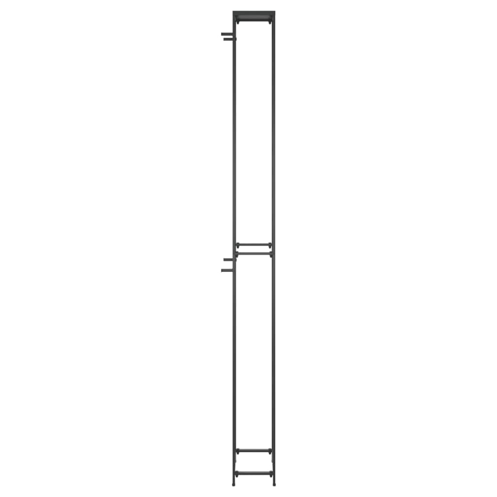 vinreol til 57 flasker 34x18x200 cm smedejern sort