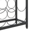 vinreol til 57 flasker 34x18x200 cm smedejern sort