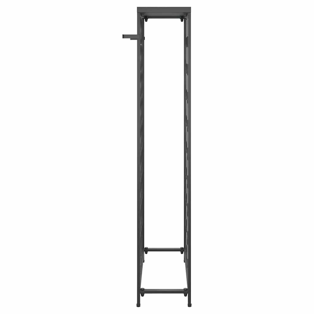 vinreol til 45 flasker 54x18x100 cm smedejern sort