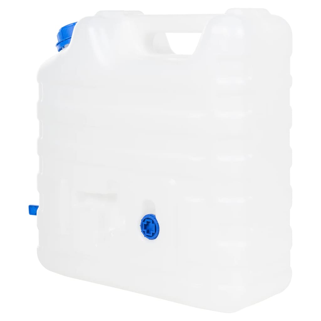 vanddunk med tappehane 15 l plast transparent