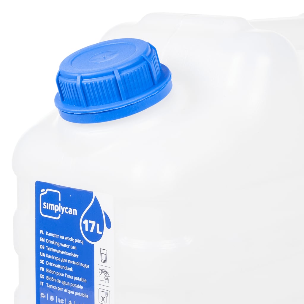 vanddunk med tappehane 15 l plast transparent