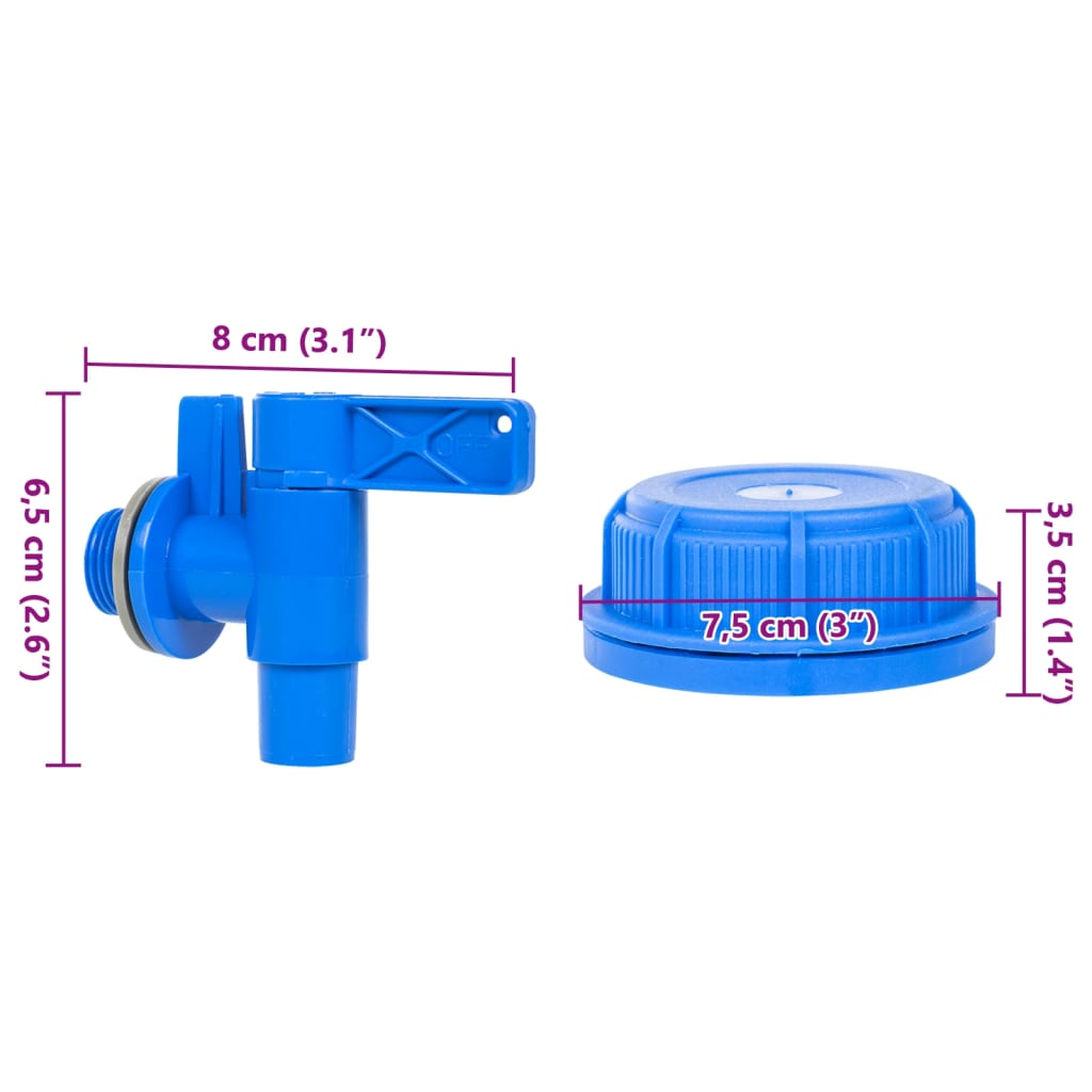 vanddunk med tappehane 15 l plast transparent