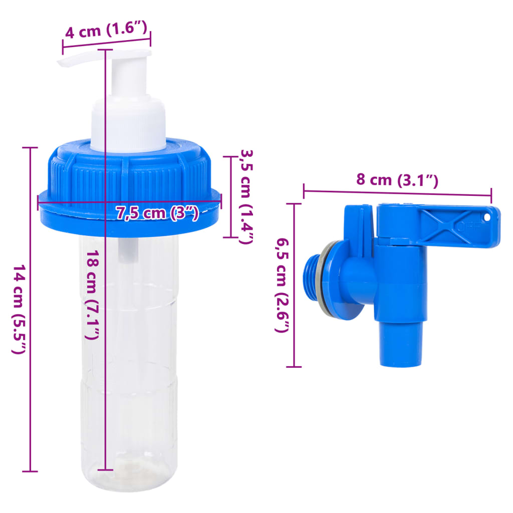 vanddunk med tappehane og sæbedispenser 20 l plast
