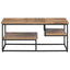 sofabord 90x50x39 cm massivt genbrugsteak