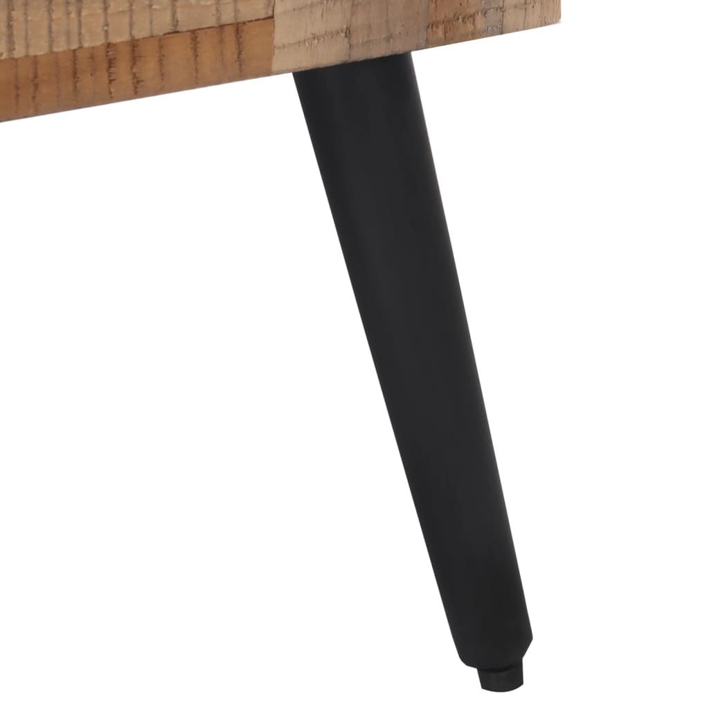 sofabord 55x55x40 cm massivt genbrugsteak grå