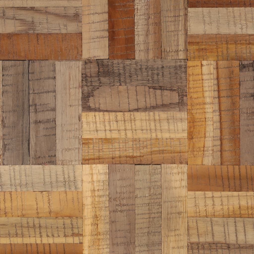 sofabord 55x55x40 cm massivt genbrugsteak grå
