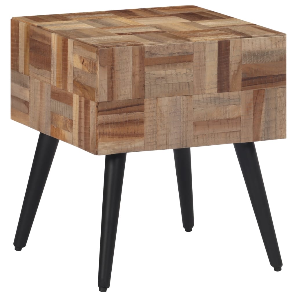 sidebord 40x40x45 cm massivt genbrugsteak