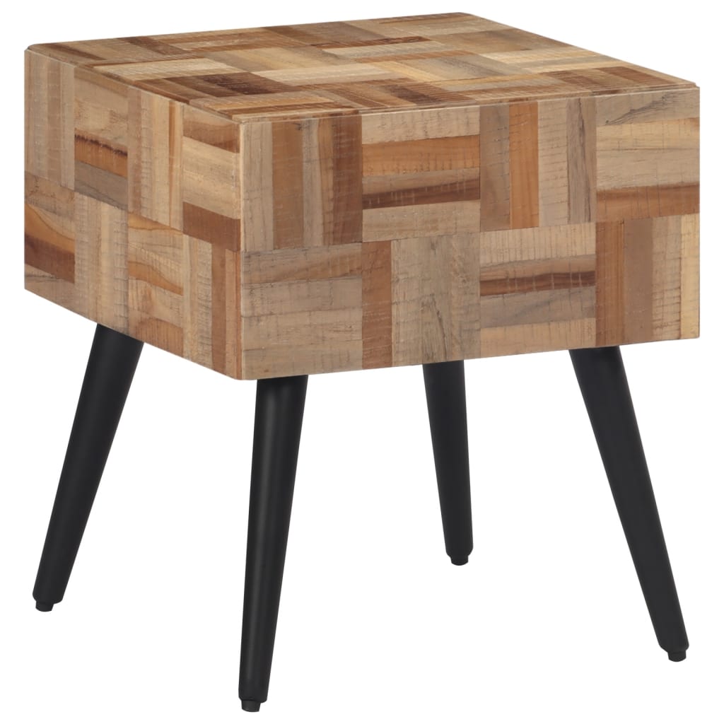 sidebord 40x40x45 cm massivt genbrugsteak