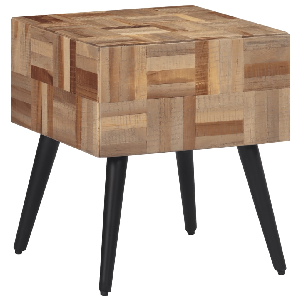 sidebord 40x40x45 cm massivt genbrugsteak