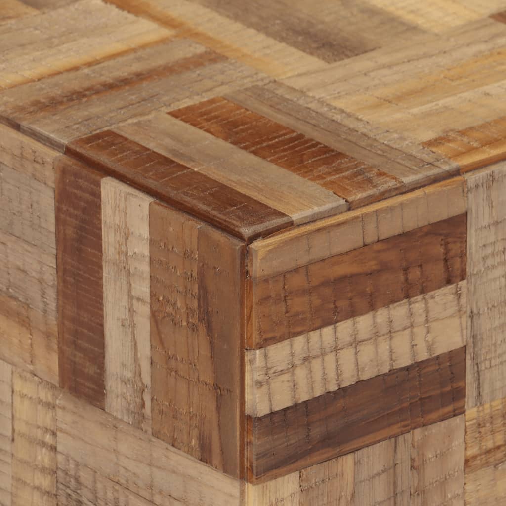 sidebord 40x40x45 cm massivt genbrugsteak