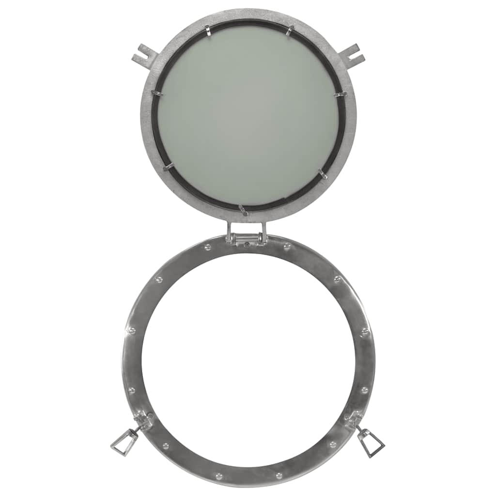 koøjespejl diam. 50 cm væghængt aluminium og glas