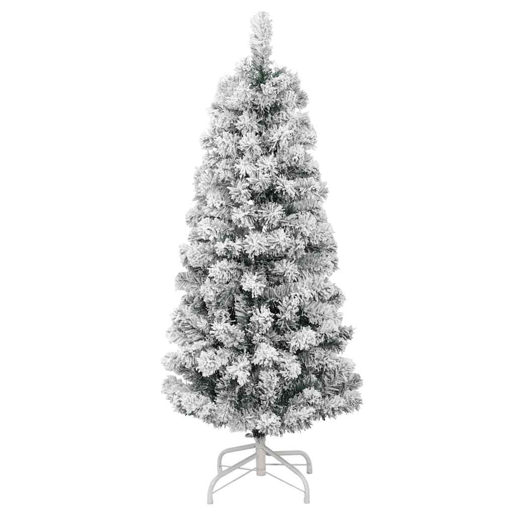 kunstigt juletræ med sne 150 cm hængslet