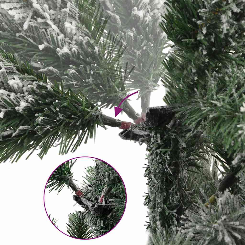 kunstigt juletræ med sne 150 cm hængslet