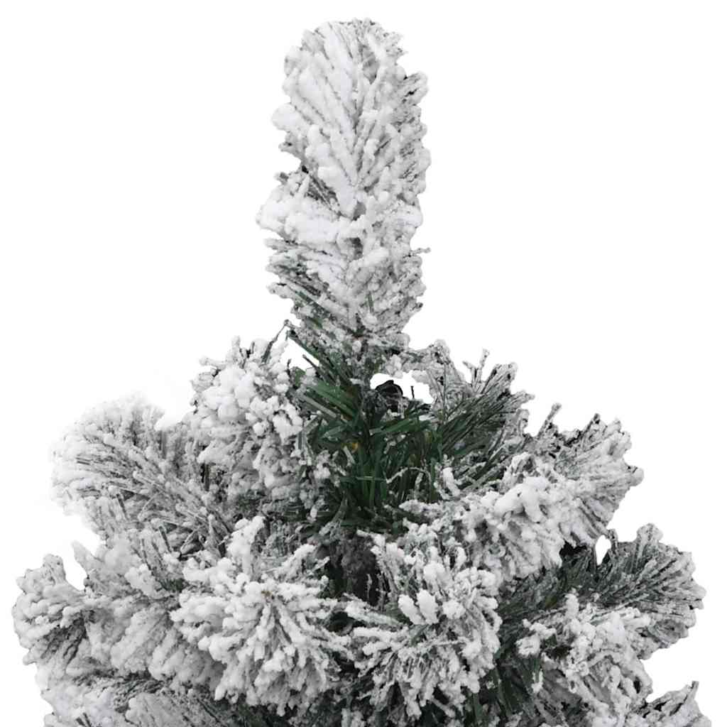 kunstigt juletræ med sne 150 cm hængslet