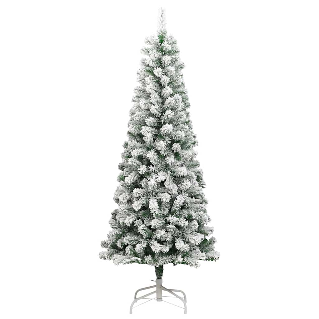 kunstigt juletræ med sne 180 cm hængslet
