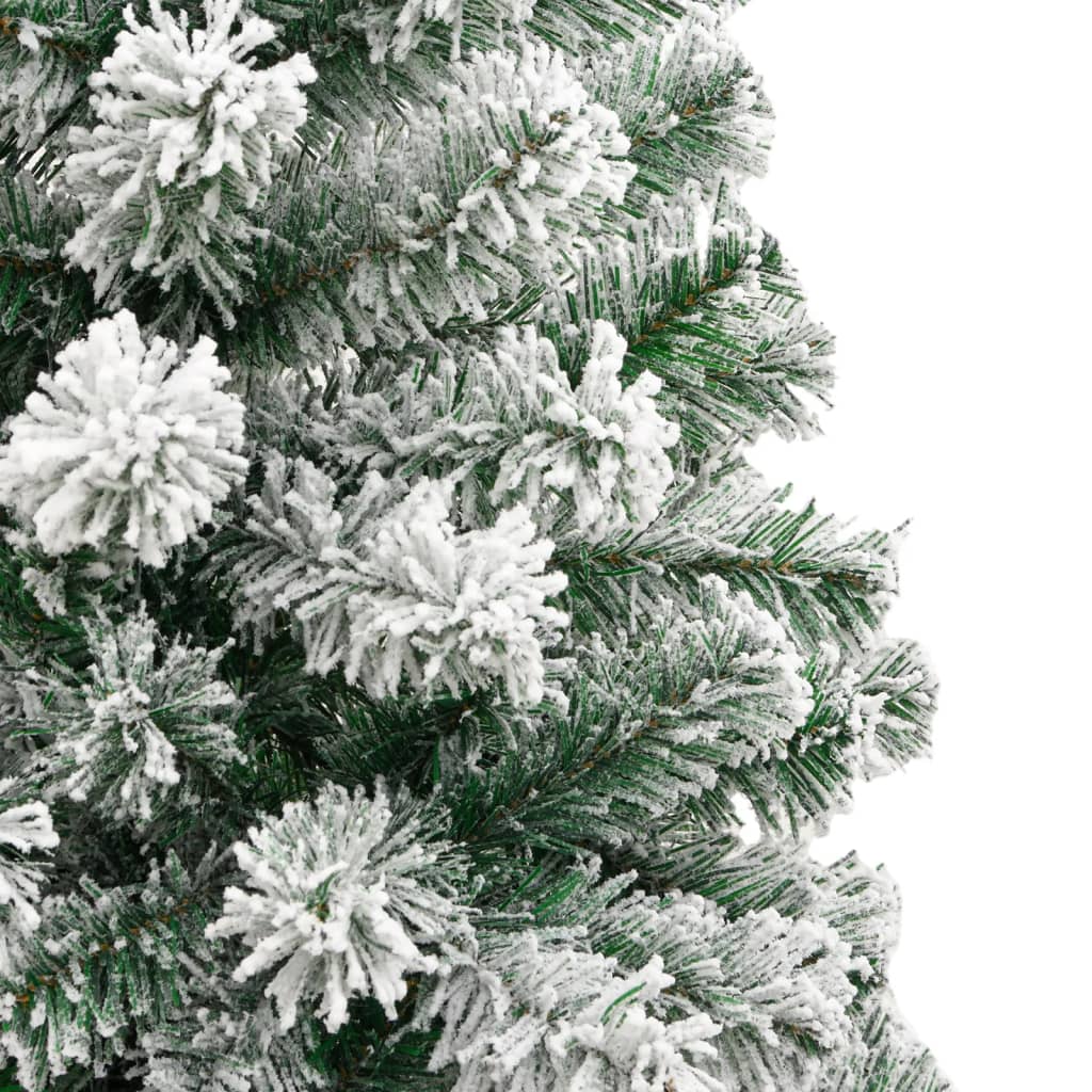 kunstigt juletræ med sne 210 cm hængslet