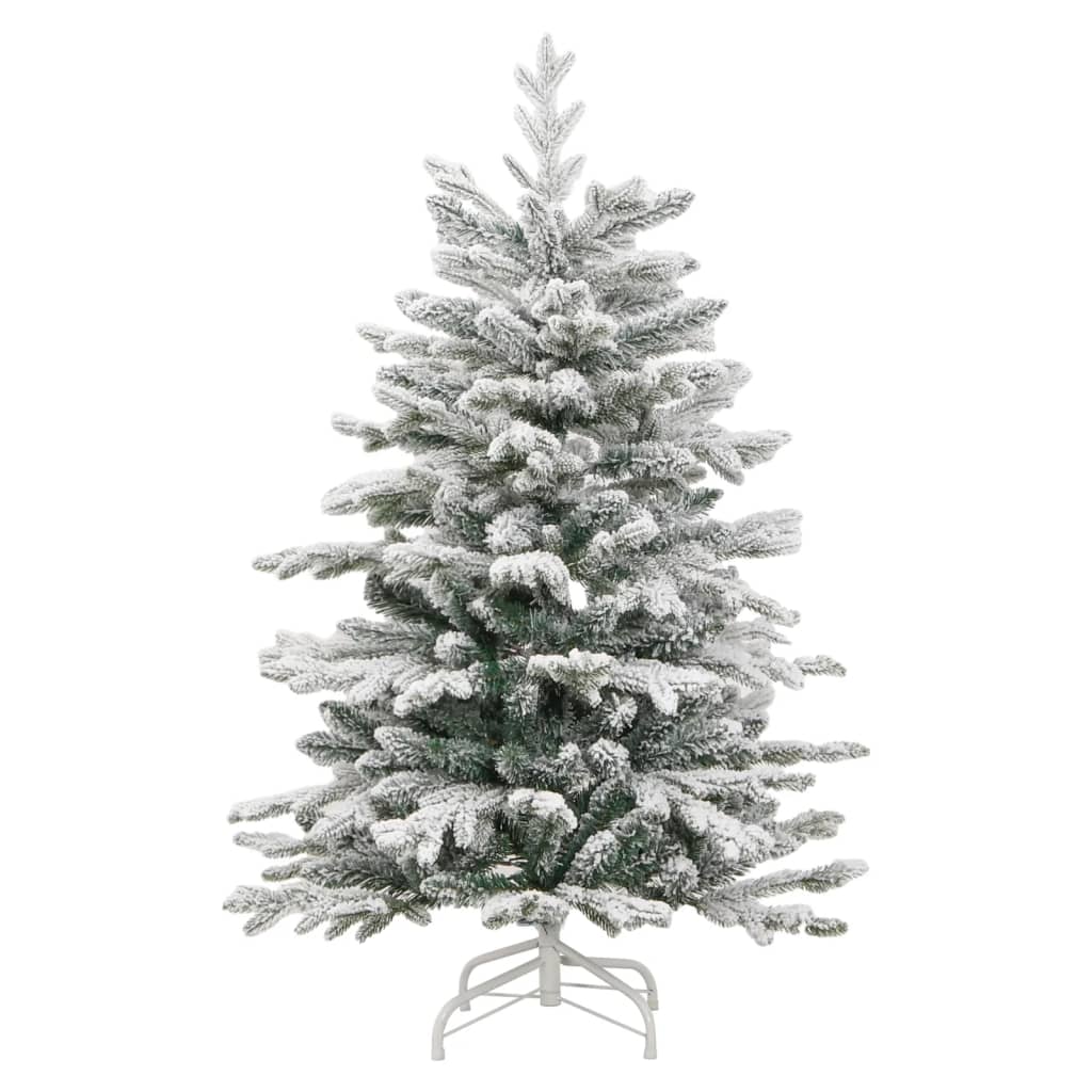 kunstigt juletræ med sne 120 cm hængslet