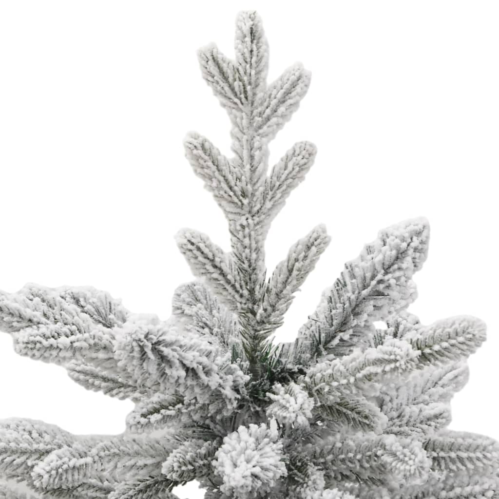 kunstigt juletræ med sne 120 cm hængslet