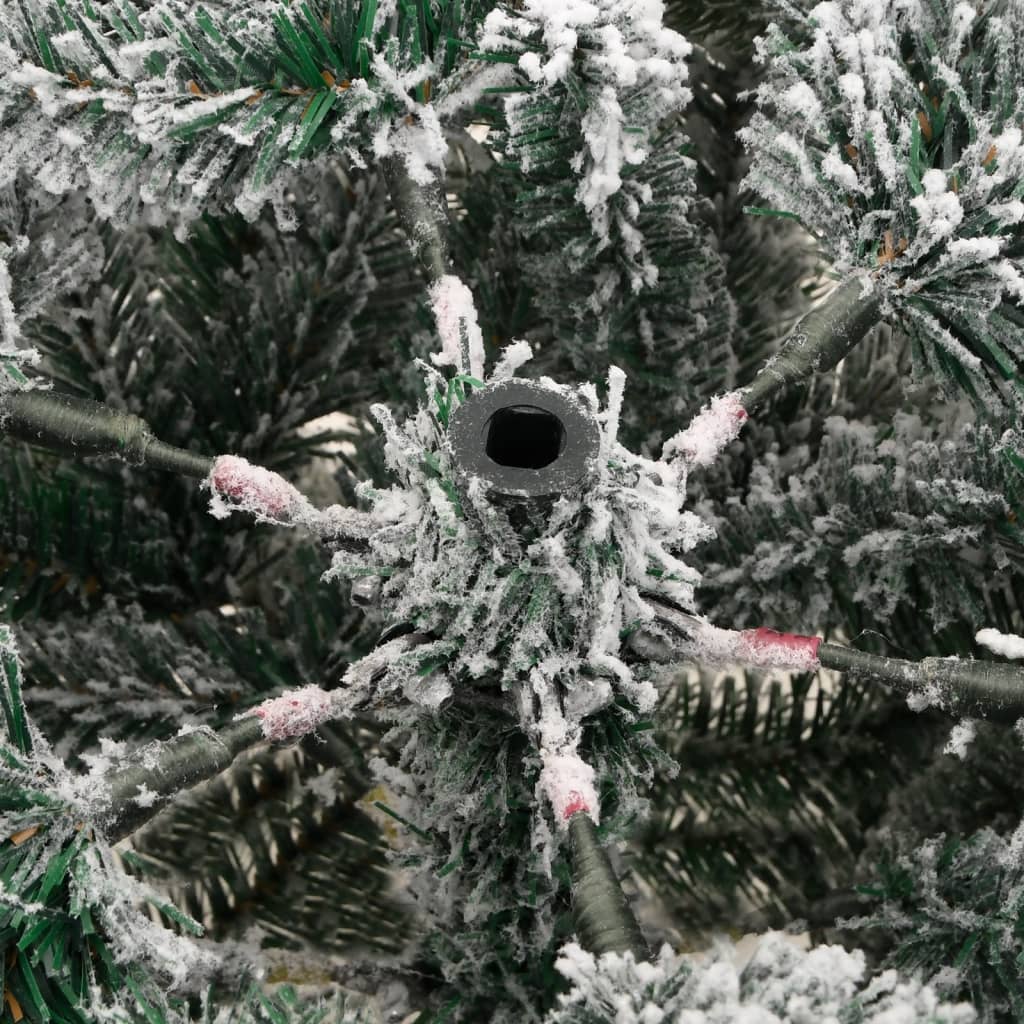 kunstigt juletræ med sne 120 cm hængslet