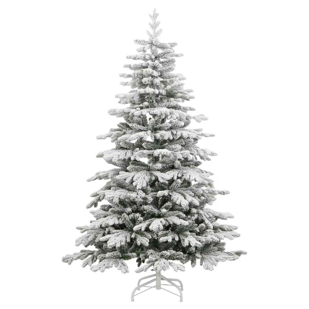 kunstigt juletræ med sne 180 cm hængslet