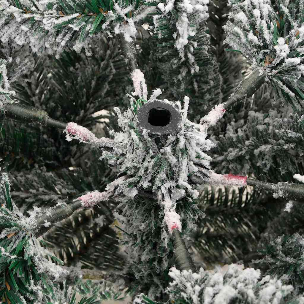 kunstigt juletræ med sne 180 cm hængslet