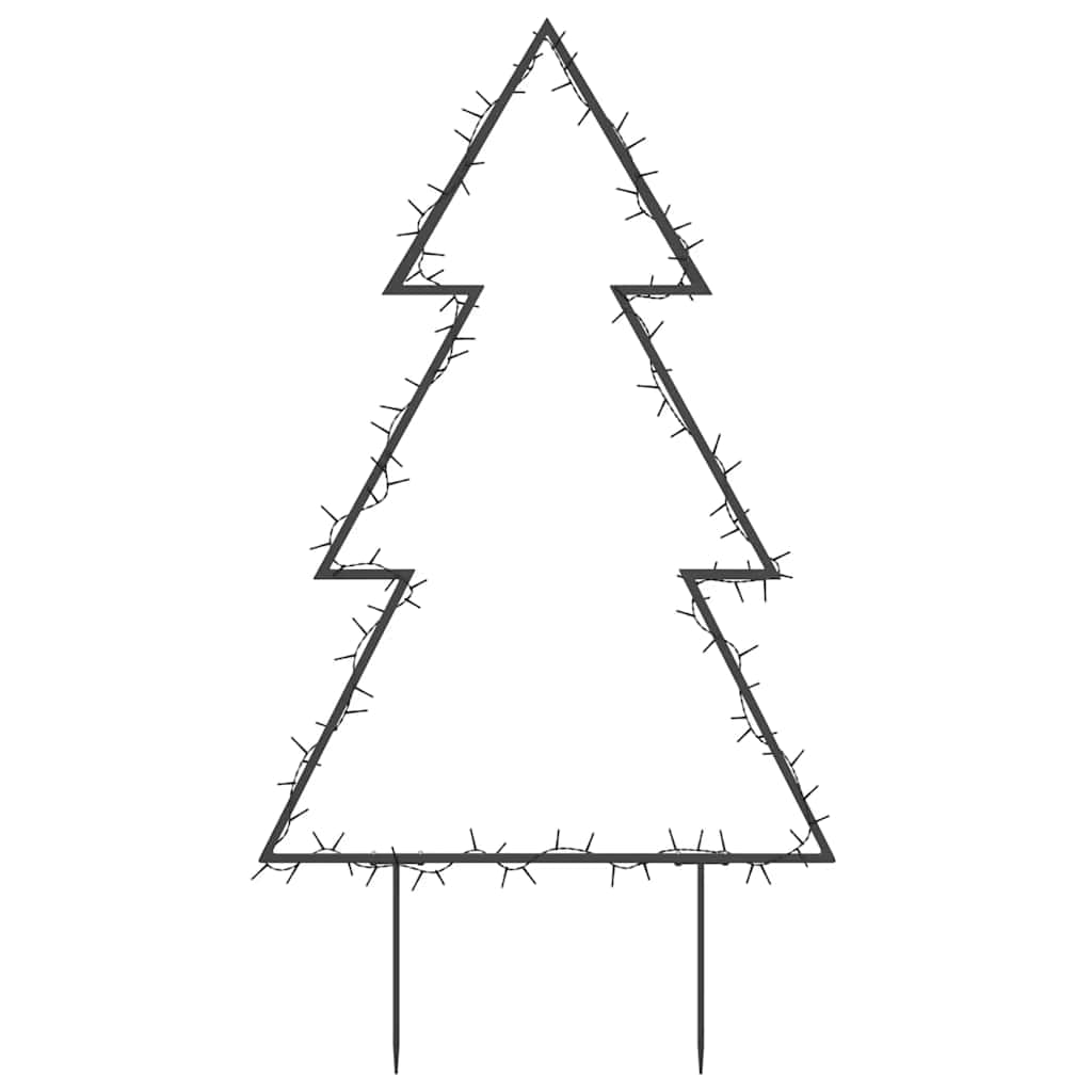 juledekoration med jordspyd juletræsfigur 115 LED'er 90 cm