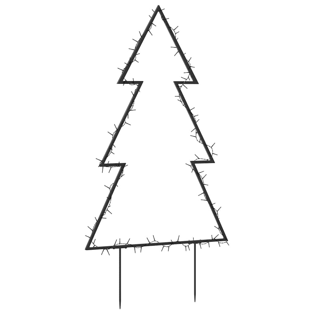 juledekoration med jordspyd juletræsfigur 115 LED'er 90 cm