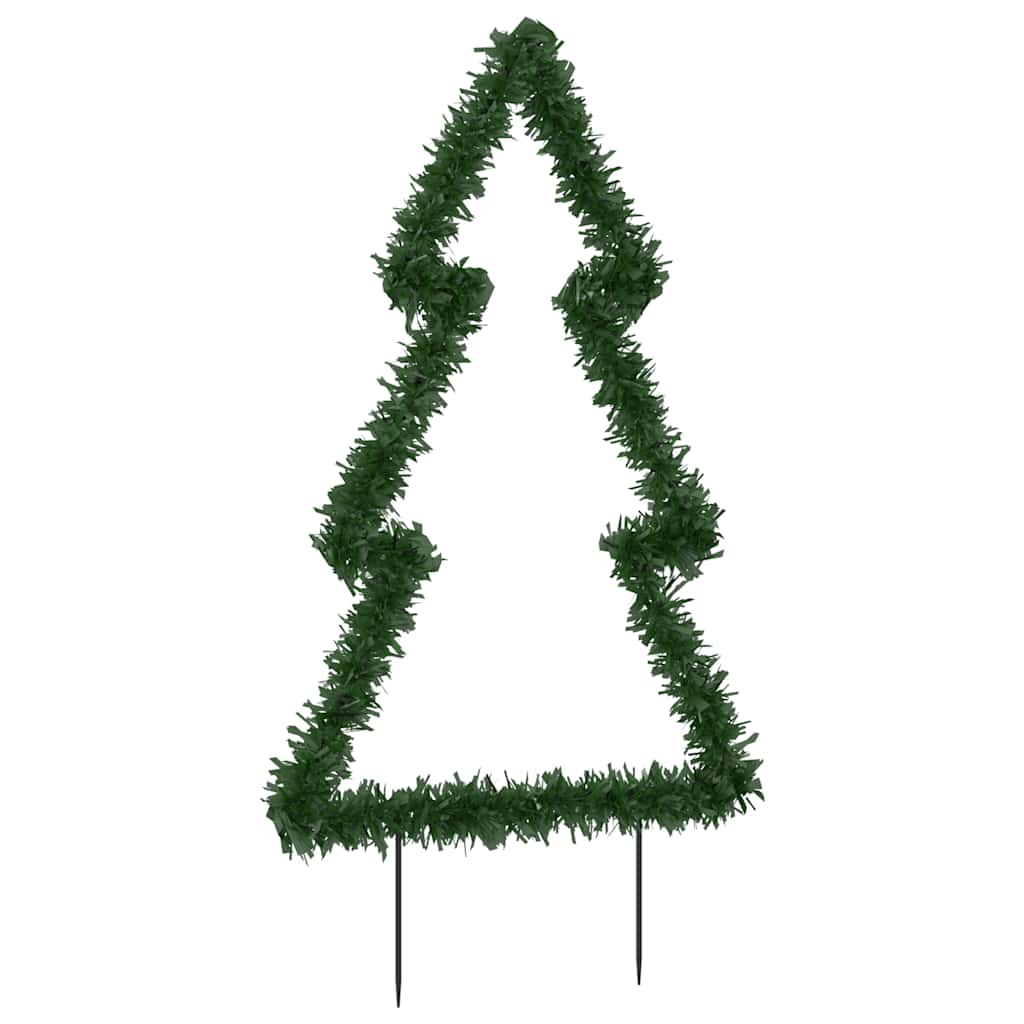 juledekoration med jordspyd juletræsfigur 80 LED'er 60 cm