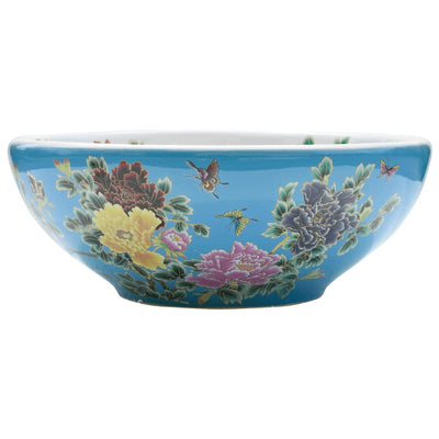 håndvask til bordplade Φ41x14 cm rund keramik flerfarvet