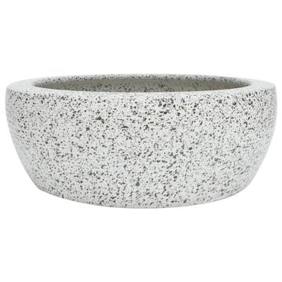 håndvask til bordplade Φ41x14 cm rund keramik grå