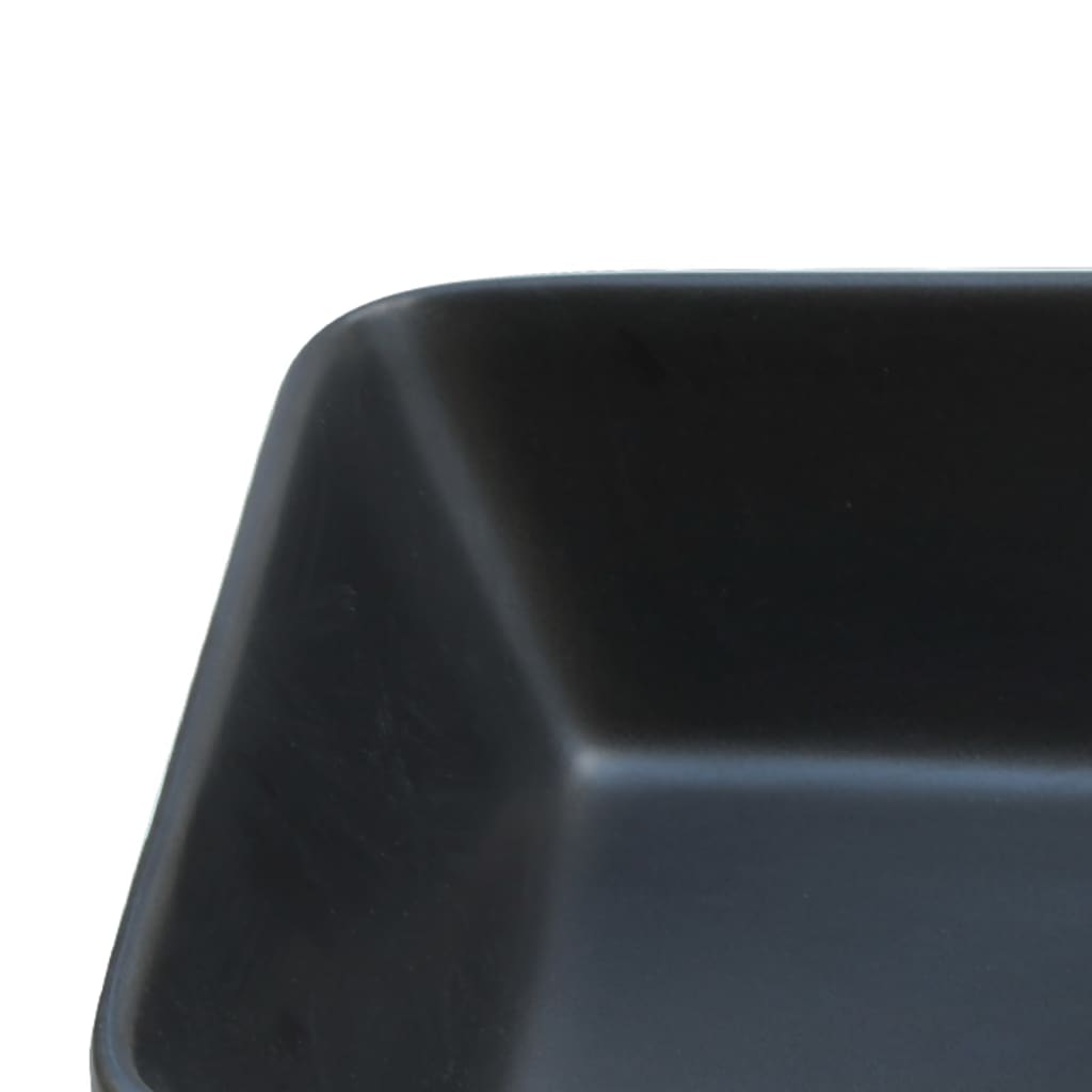 håndvask til bord 46x35,5x13 cm rektangulær keramik sort brun