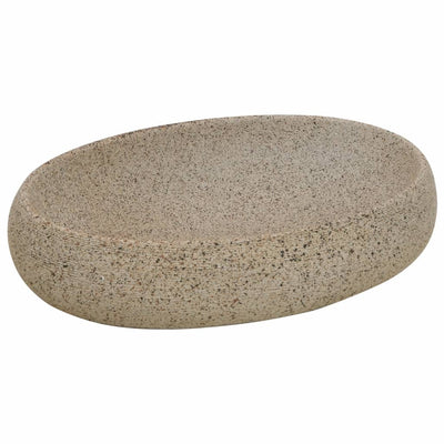 håndvask til bordplade 59x40x15 cm oval keramik sandfarvet