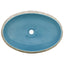 håndvask til bordplade 59x40x15 cm oval keramik flerfarvet