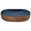 håndvask til bordplade 59x40x14 cm oval keramik brun og blå