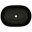 håndvask til bordplade 59x40x14 cm oval keramik sort
