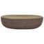håndvask til bordplade 59x40x14 cm oval keramik sand og brun