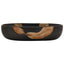 håndvask til bordplade 59x40x14 cm oval keramik sort