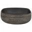 håndvask til bordplade 59x40x15 cm oval keramik grå og sort