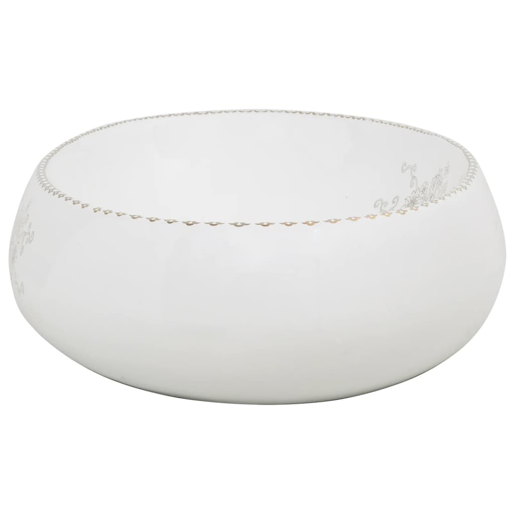 håndvask til bordplade 59x40x15 cm oval keramik hvid