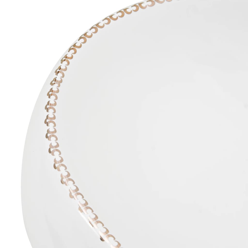 håndvask til bordplade 59x40x15 cm oval keramik hvid