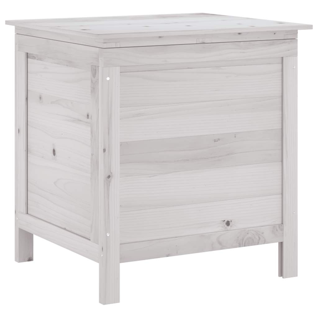 opbevaringsboks til haven 50x49x56,5 cm massivt grantræ hvid