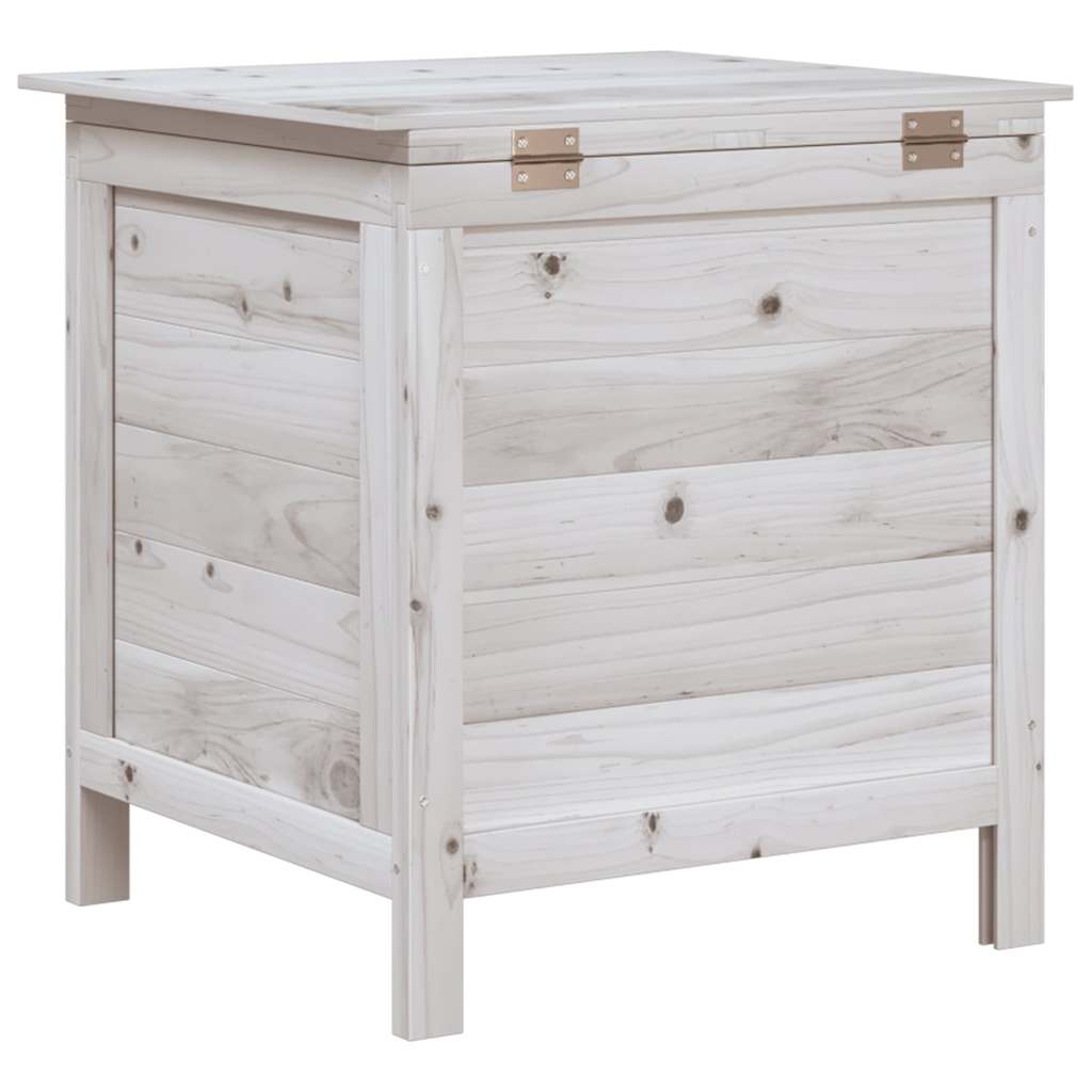 opbevaringsboks til haven 50x49x56,5 cm massivt grantræ hvid