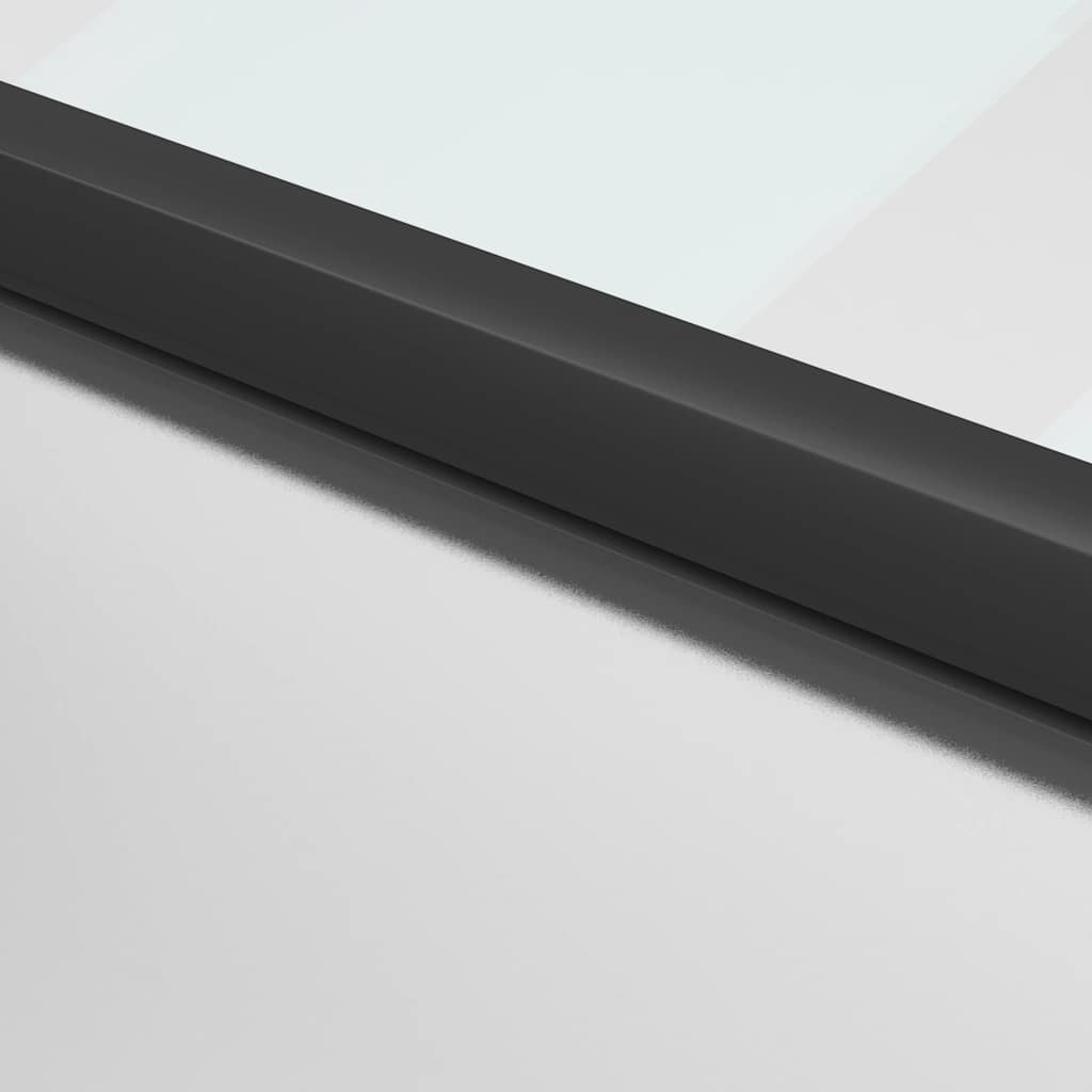 dør 76x201,5 cm hærdet glas og aluminium sort