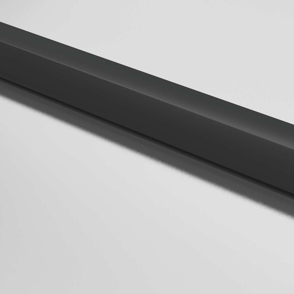 dør 76x201,5 cm hærdet glas og aluminium sort