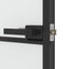 dør 83x201,5 cm hærdet glas og aluminium sort