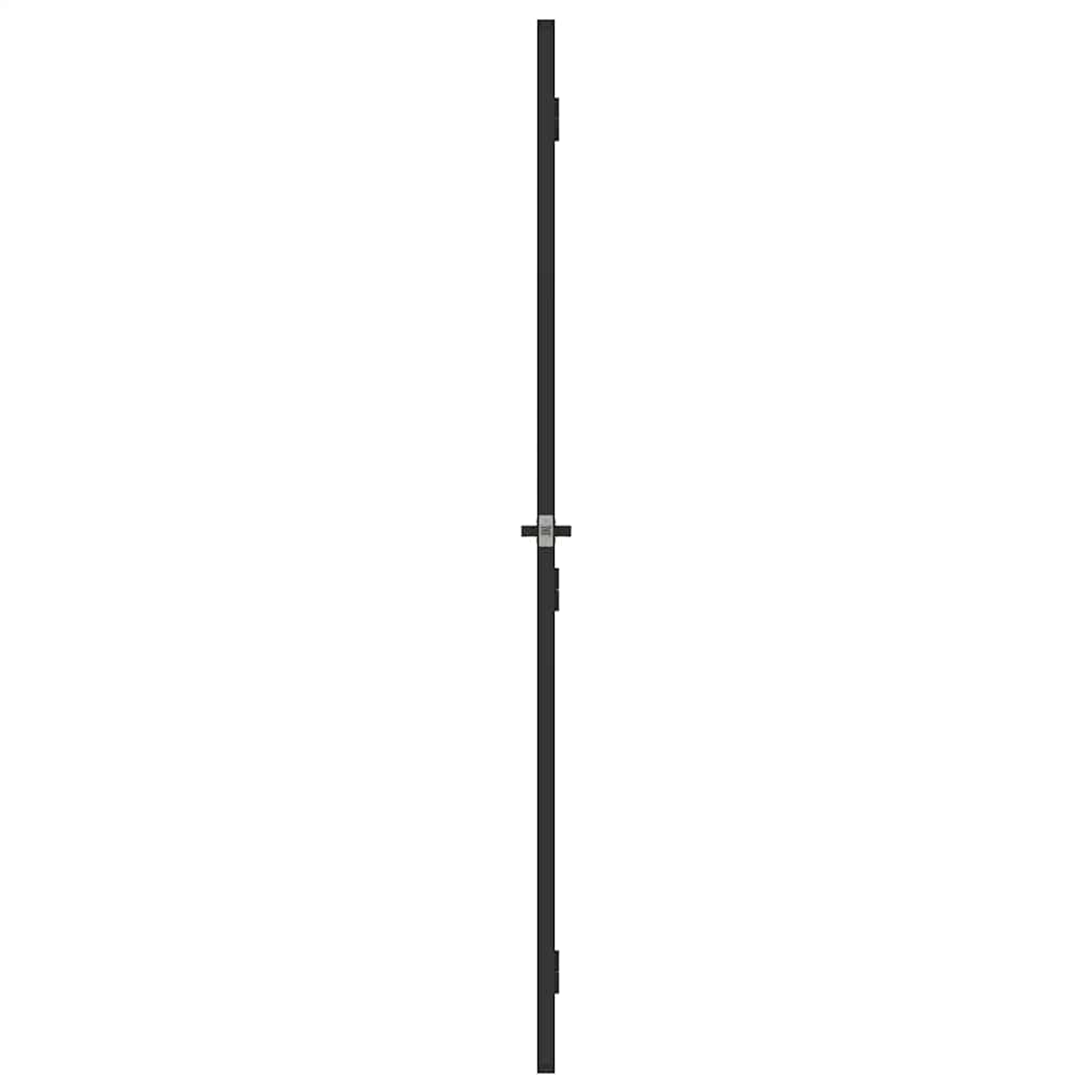 dør 83x201,5 cm hærdet glas og aluminium sort