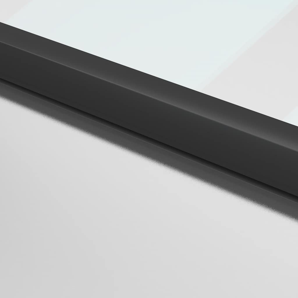 dør 102,5x201,5 cm hærdet glas og aluminium sort