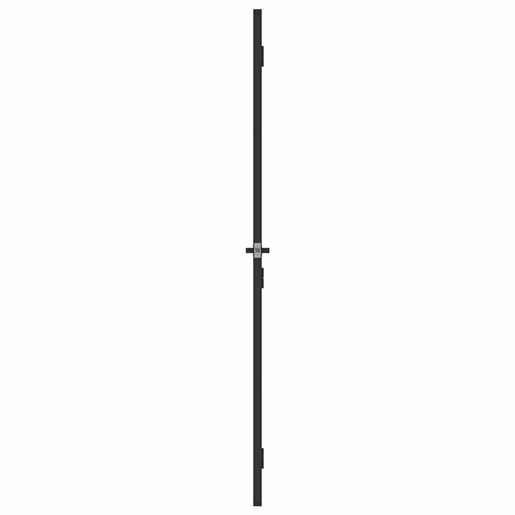 dør 102,5x201,5 cm hærdet glas og aluminium sort