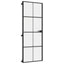 dør 76x201,5 cm hærdet glas og aluminium sort